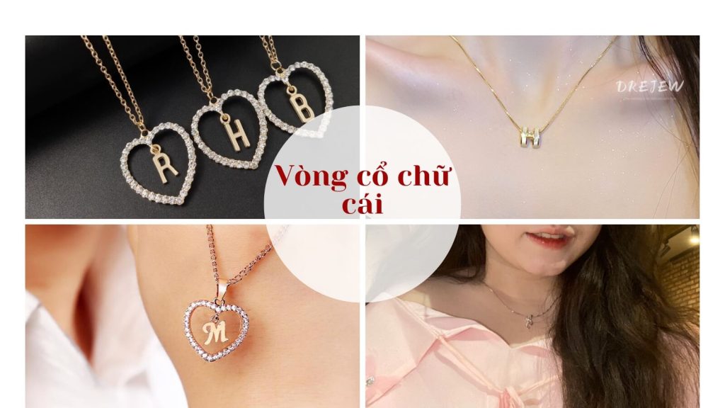 Mẫu Vòng Cổ Nữ Đẹp Mặt Chữ cái 